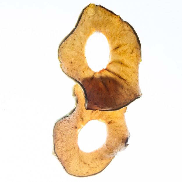 Dried apple pieces