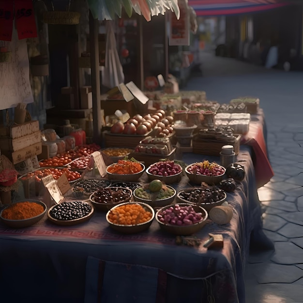 Free Photo dried fruits and vegetables for sale in the bazaar india