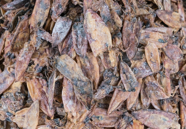 dried squid at the market