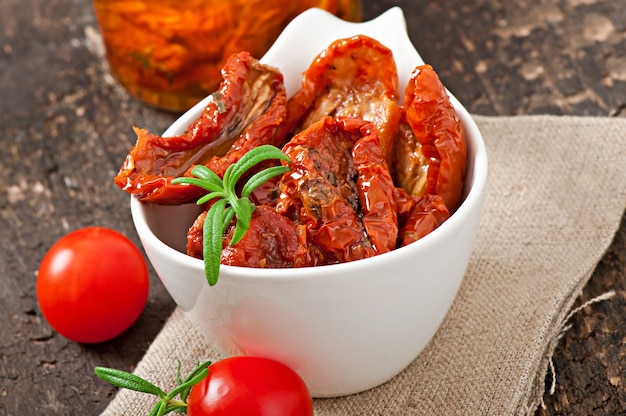 Dried tomatoes and rosemary