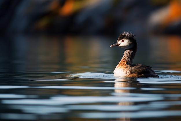 Free photo duck living life in nature