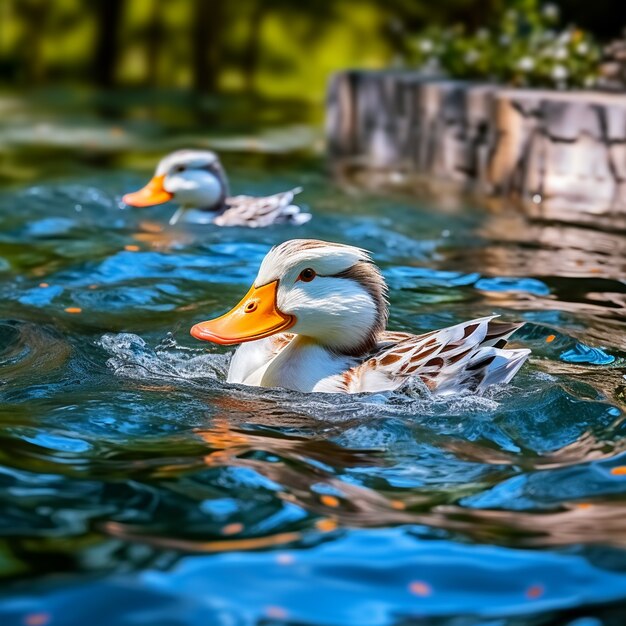 Duck in nature generate image