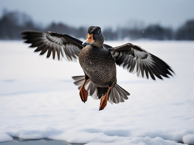 Free photo duck in nature generate image