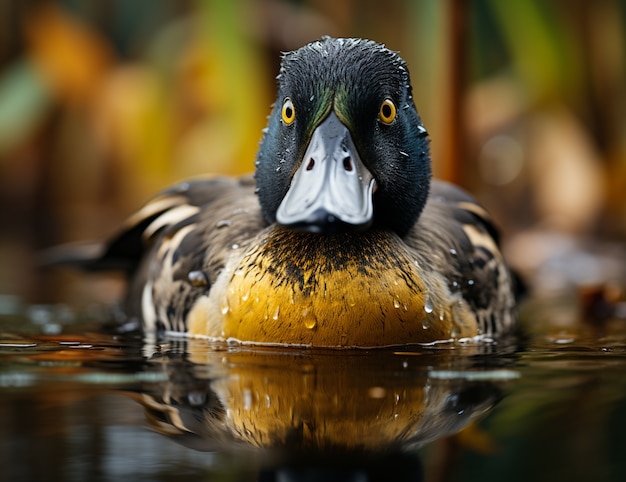 Free photo duck in nature generate image