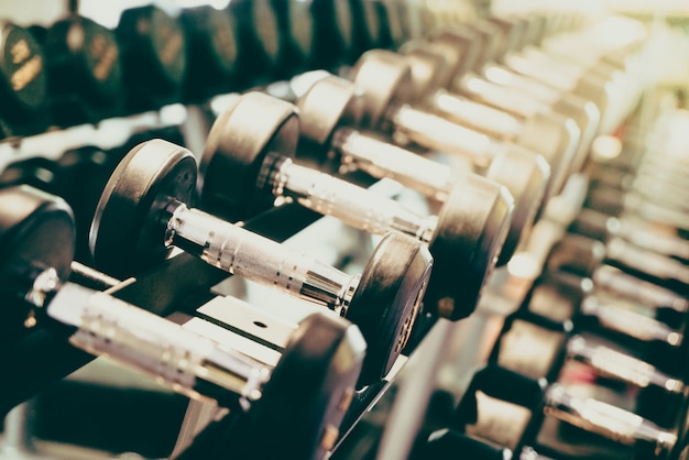 Dumbbells in a row