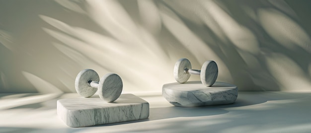 Free Photo dumbells still life in studio