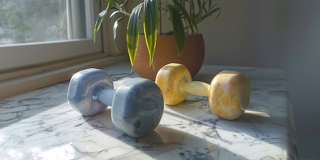 Free Photo dumbells still life in studio