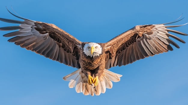 Free photo eagle flying in the sky