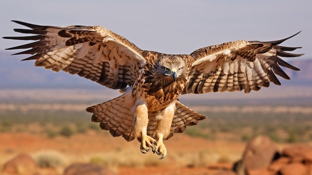 Free photo eagle flying in the sky