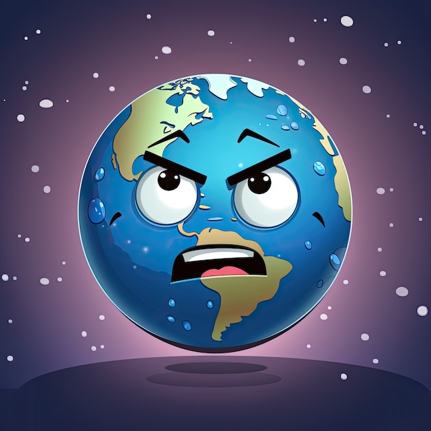 Earth  in  cartoon style