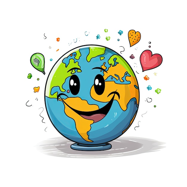 Free Photo earth  in  cartoon style