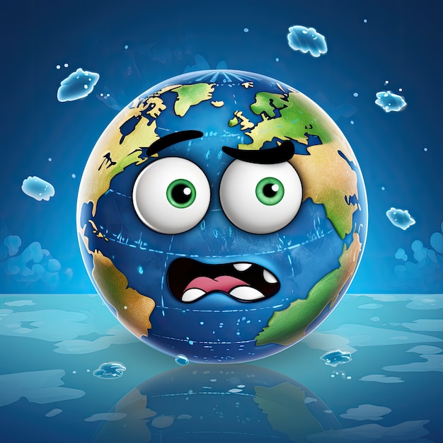 Earth  in  cartoon style