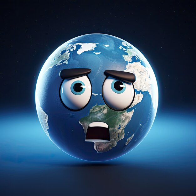 Earth  in  cartoon style