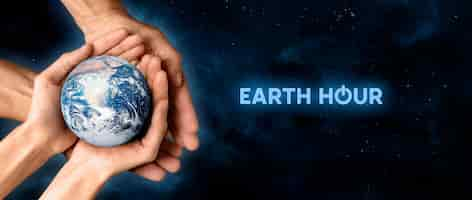 Free photo earth hour photo composition