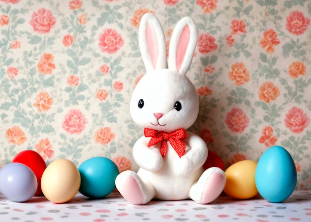 Free photo easter celebration with cute bunny