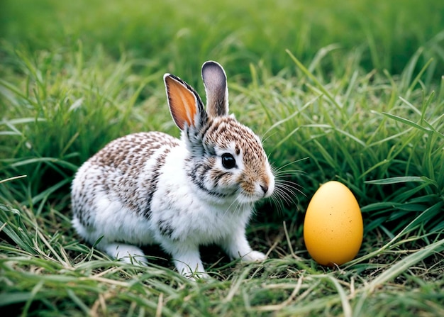 Free photo easter celebration with cute bunny