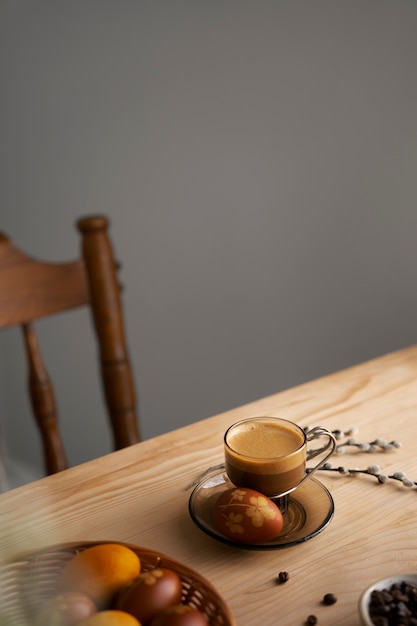 Free Photo easter coffee decorations still life