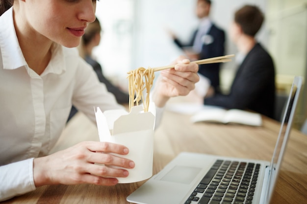 Eating at work