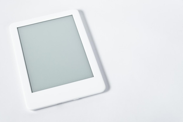 Ebook reader over isolated white background