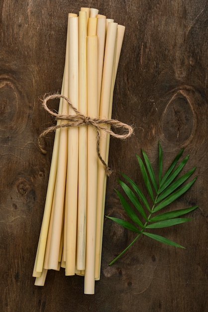 Free Photo eco-friendly environment bamboo tube straws