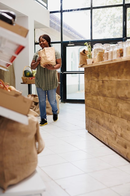 Free Photo ecofriendly produce shopping