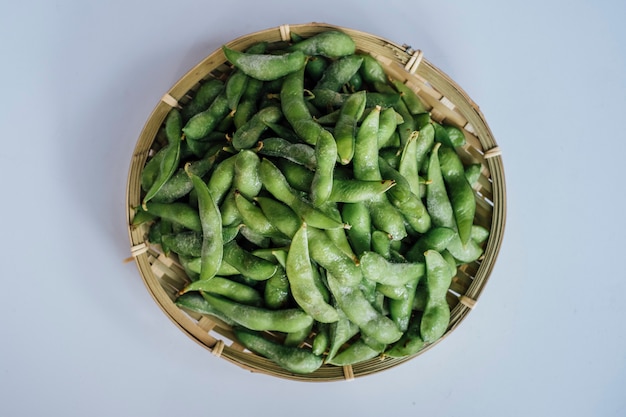 edamame Japan bean on basket