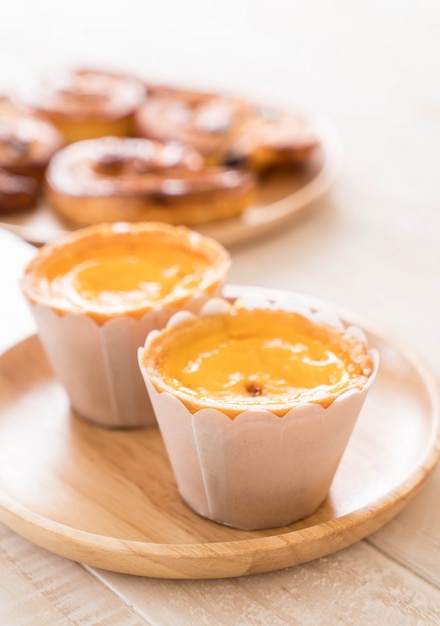 egg tart on plate