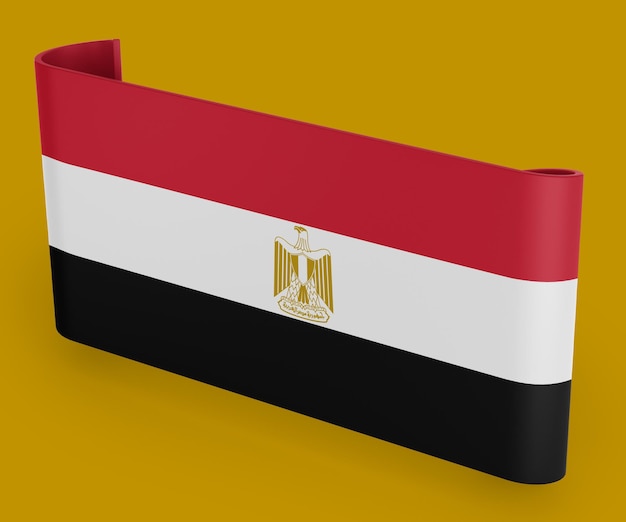 Free photo egypt flag ribbon banner