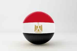 Free photo egypt flag in white background