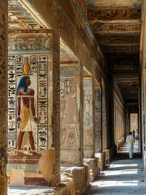 Free Photo egyptian hieroglyphs on wall