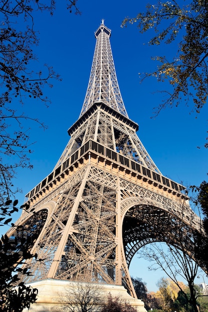 Free Photo the eiffel tower in paris in autumn