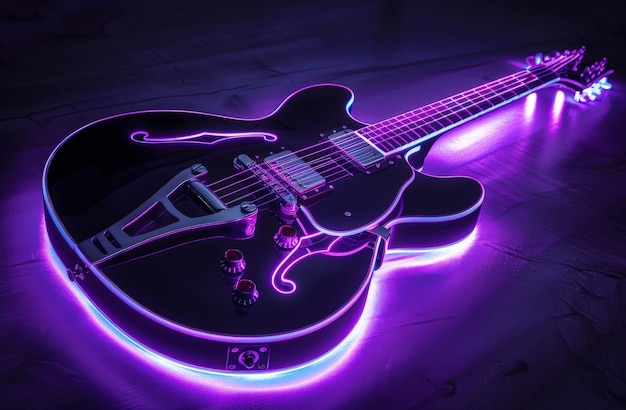 Free photo electric guitar still life