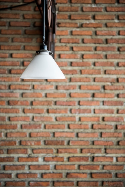 Free Photo electric lamp decoration brick wall design style concept