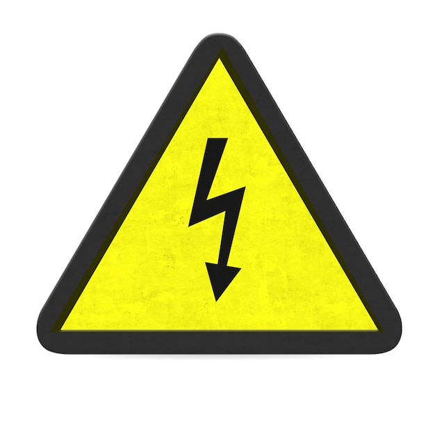 Free photo electrical hazard sign