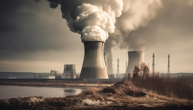 Electricity generated by pollution harms our environment generated by AI