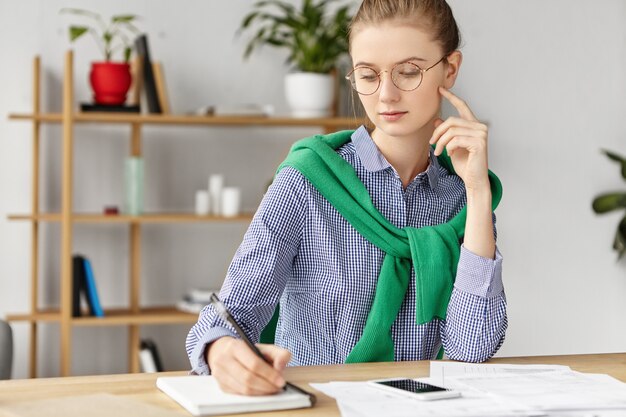 Elegant businesswoman dressed formally