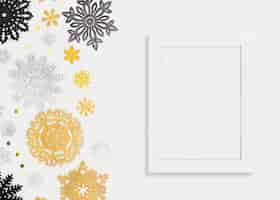 Free photo elegant christmas concept with frame