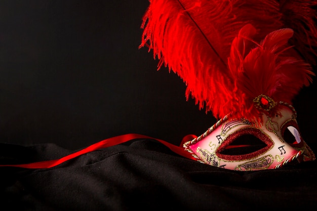 Elegant composition with venetian carnival's mask