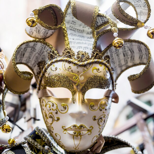 Elegant composition with venetian carnival's mask