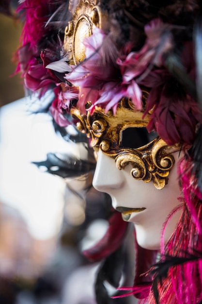 Elegant composition with venetian carnival's mask