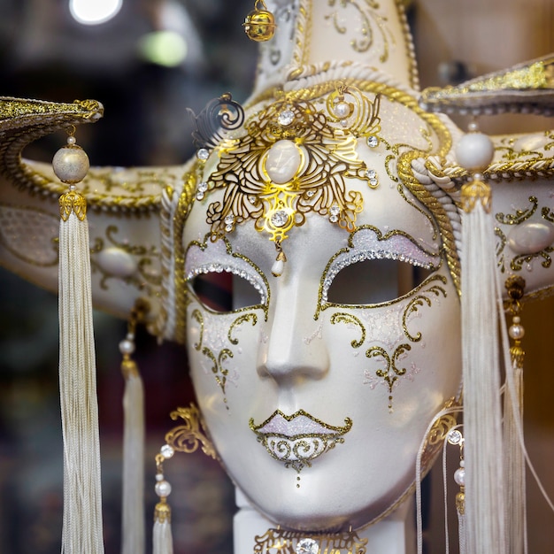 Free photo elegant composition with venetian carnival's mask