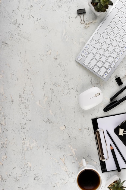 Free photo elegant desk composition with copy space