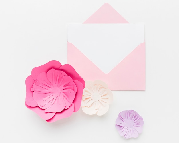 Elegant floral paper with wedding card