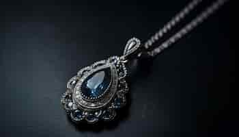 Free photo elegant gemstone necklace shines with rare sophistication generated by ai