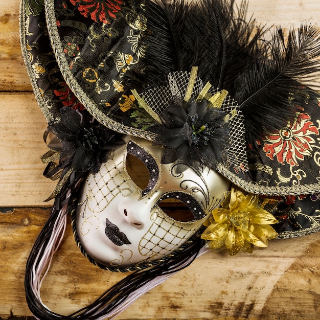 Free Photo elegant mask of venetian carnival