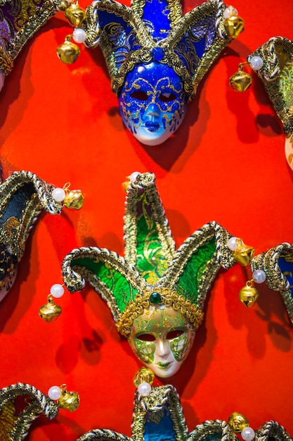 Elegant mask of venetian carnival