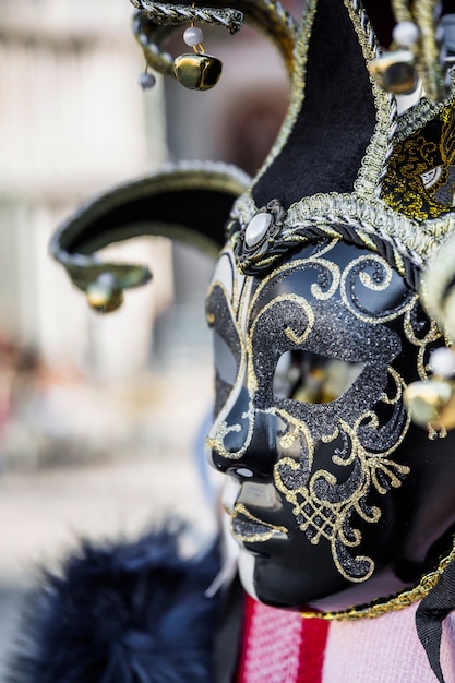 Elegant mask of venetian carnival