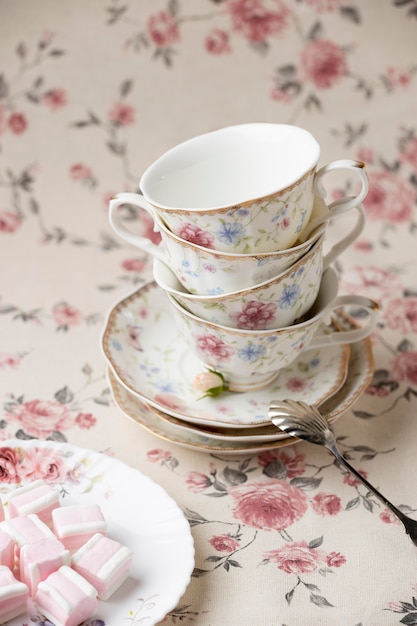 Elegant tea party composition