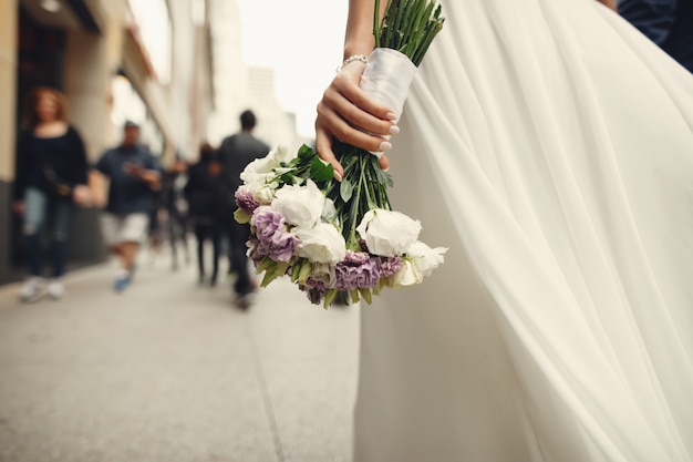 Elegant wedding couple