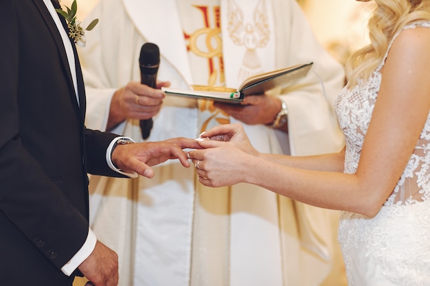 Elegant wedding couple